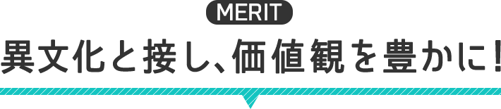 異文化と接し、価値観を豊かに！